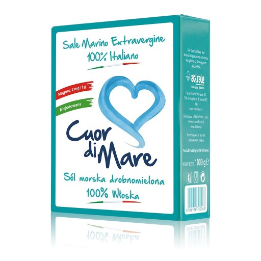 CUOR DI MARE Jemná nejodovaná morská soľ 1 kg