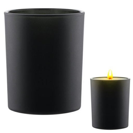 Dóza na sviečku, forma, matná čierna - 250 ml