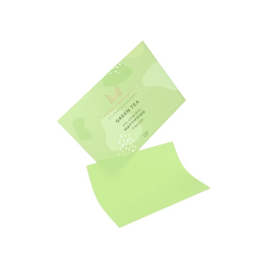 Mnoho Beauty Scented rolovacích papierov mattify Tea 100 ks