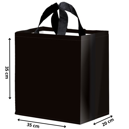 Nákupná sieť TAŠKA 24L čierna 35x20x35 pre SHOP balenie THICK ECO x1