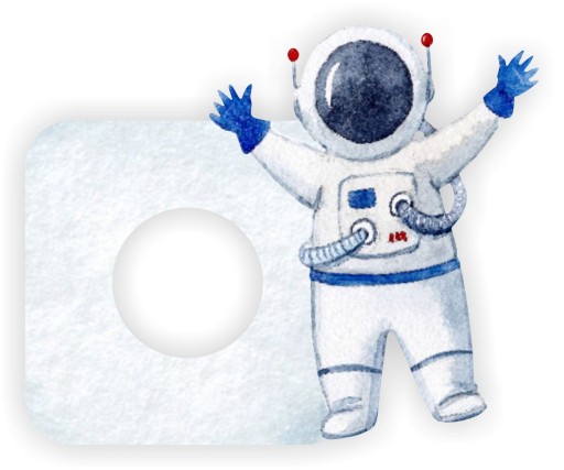 NÁLEPKA na vypínač SPACEMAN, priestor pre deti