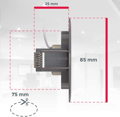 VSTUPNÉ ÚSTIE - NEUTRÁLNE - LED 5W - DO KÚPEĽNE - IP44
