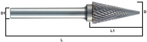 Fréza Rotačný pilník na kov SKM 5x14 stopka 3