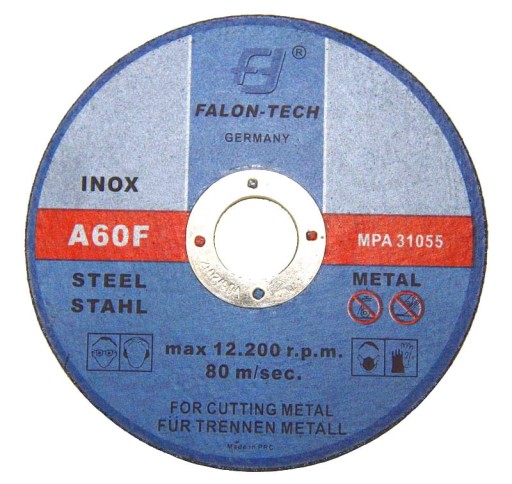 FALON-TECH Kovový kotúč, nehrdzavejúca oceľ, 125x2,0 mm