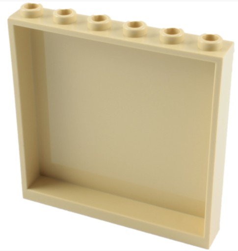 LEGO 59349 NÁSTENNÝ PANEL 1x6x5 piesková NOVINKA (6g)
