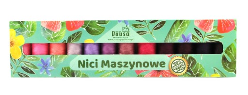 Súprava nití do šijacieho stroja 200m/ks ružová 12ks.