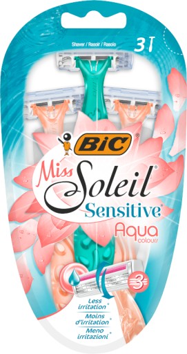 BIC MISS SOLEIL AQUA SHAVING RAZER SET holiaci strojček PRE ŽENY x3