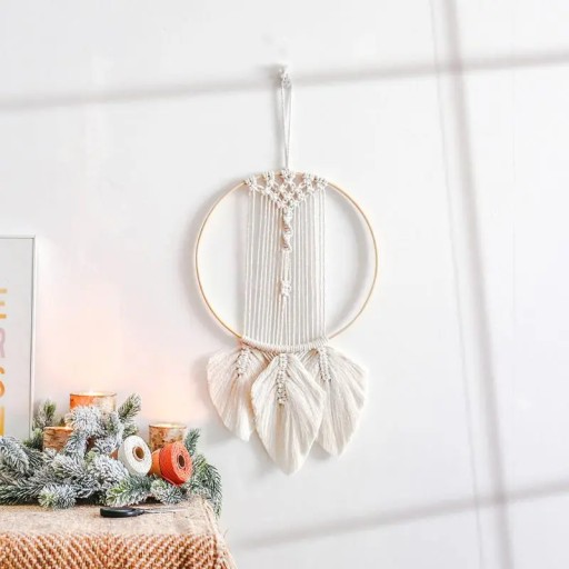 Sada drevených obrúčok pre macrame lapač snov DREVENÝ PRSTEŇ 12 ks