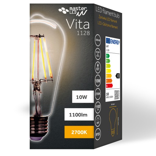 E27 LED FILAMENT EDISON RETRO DEKORATÍVNA 10W žiarovka