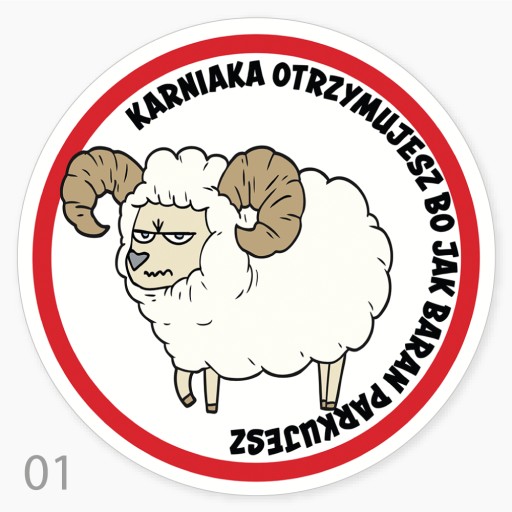 KARNIAKI MIX zlé parkovacie nálepky 60 ks