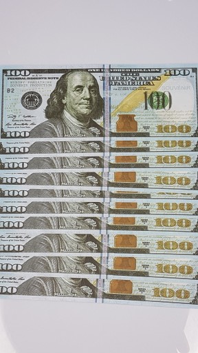 100 dolárové bankovky pre zábavu a poučenie, balenie 10 ks
