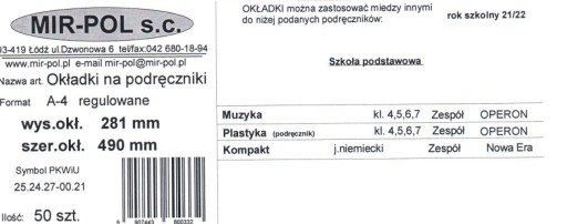 Obal na učebnicu 281mm, nastaviteľný, cestovný list
