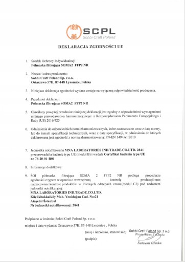 50x FFP2 PROTIVÍRUSOVÁ OCHRANNÁ MASKA POĽSKO