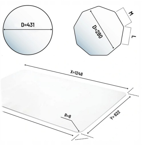 PODLOŽKA OCHRANNÁ PODLOŽKA STOL 60x40 1MM HIT