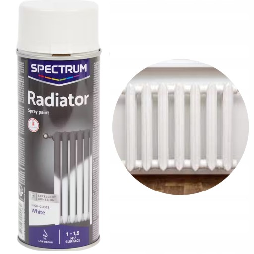 FARBA NA RADIÁTORY V STRIEKU, BIELA S VYSOKÝM LESKOM