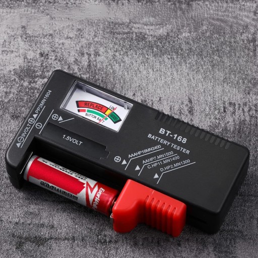 ANALOGOVÝ TESTER BATERIE METER LCD VOLTMETER AA AAA C D 9V