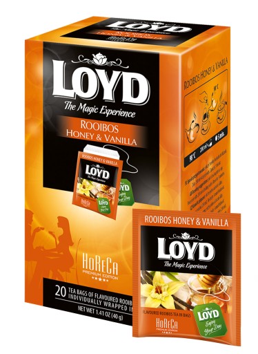 Loyd Rooibos bylinkový čaj v obálkach med a vanilka 20ks x3