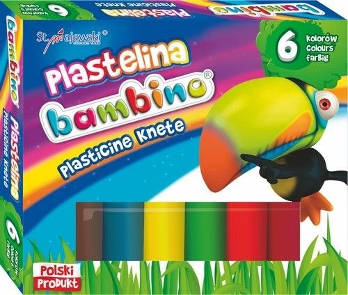 Okrúhla plastelína, 6 farieb, Bambino St. Majewski