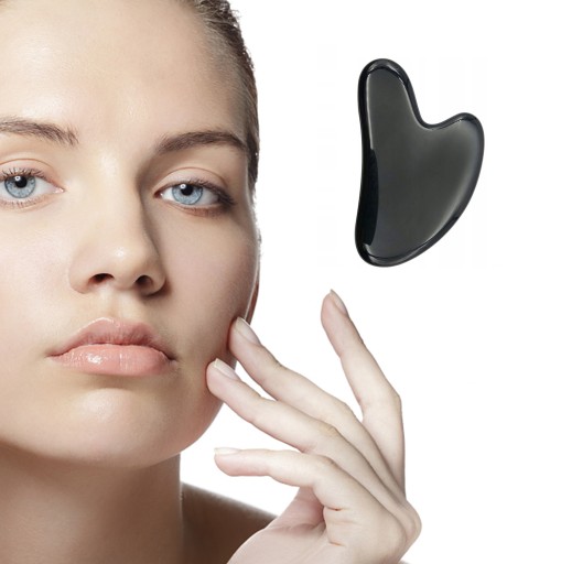 GUA SHA MASÁŽNY KAMEŇ NA TVÁR, OBSIDIÁNOVÁ DOSKA