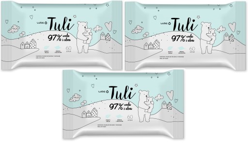 TULI Vlhčené obrúsky pre deti a dojčatá s ALOE 97% VODA 60KS