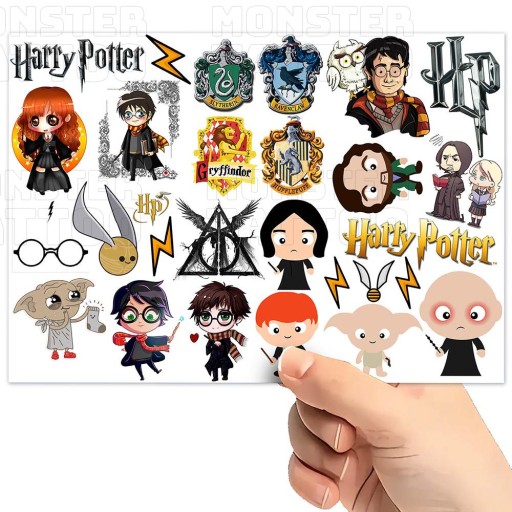 UMÝVAJÚCE DOČASNÉ TETOVANIE PRE DETI HARRY POTTER ORIGINÁLNE DIZAJNY