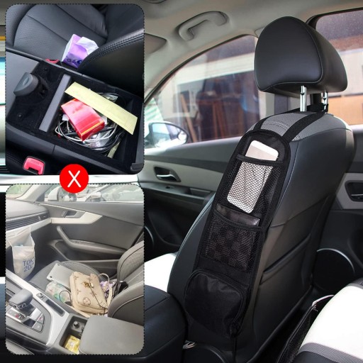 ORGANIZÁTOR DO AUTO NA SEDADLO, BOČNÁ OPIERKA, BOČNÉ VRECKO NA AUTO, Zips