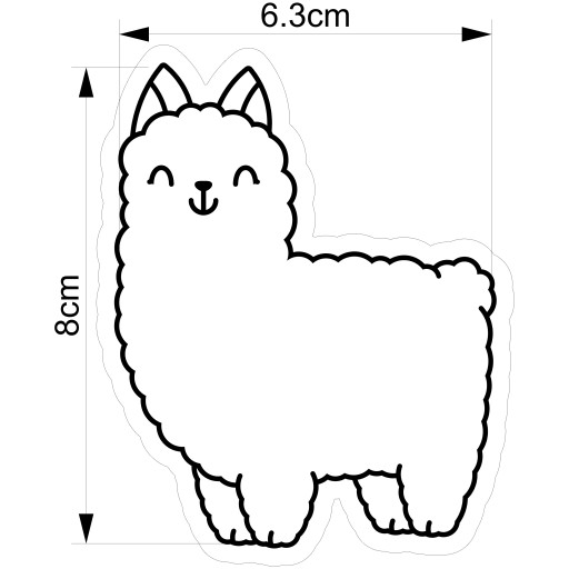 Vykrajovač na sušienky Alpaca Lama 2 8 cm