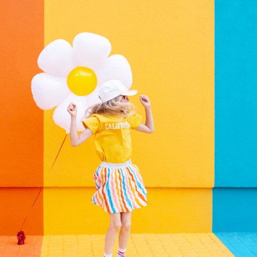 Fólia BALÓN DAISY veľká KVETOVÁ dekorácia JAR LETNÁ PÁRTY BOHO