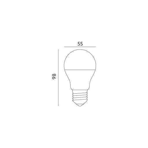 E27 LED žiarovka, neutrálna biela, 7W 4000K
