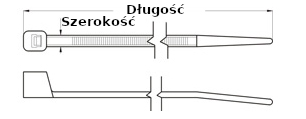 Sťahovací páska, sťahovacia páska, 150x2,5, 100 ks.