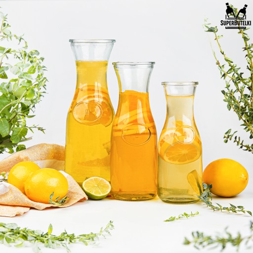 SKLENENÁ KARAFA NA VODU VÍNO LIMONÁDOVÉ NÁPOJE ŠŤAVY MLIEKO 750ML 0,75