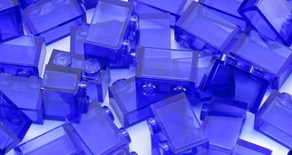 LEGO Brick 1x2 trans fialová 3004 3065 -10 ks