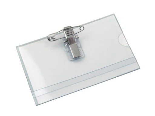 Identifikačný štítok so zatváracím špendlíkom a klipom 57x90mm 4 ks