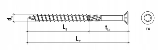 TESÁRSKE SKRUTY DO DREVA 4x45 KUŽELOVÉ TORX 300ks WKCS-40045 KLIMAS