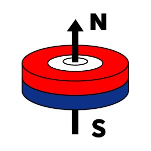 NEODYMOVÝ MAGNET S OTVOROM na krúžok 15x3mm, cylindrická skrutka - HUNTER