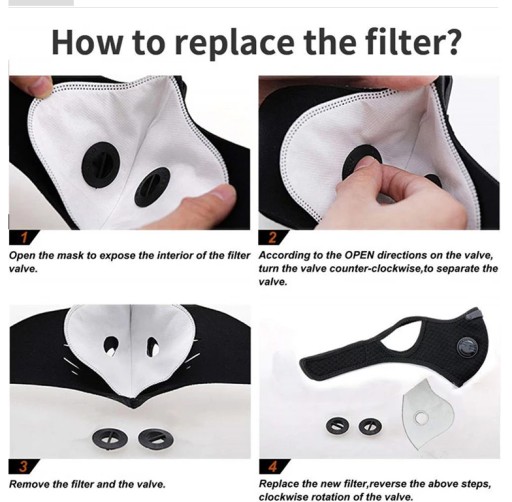 1X FILTER ŠPORTOVEJ MASKY 5 VRST. UHLÍK