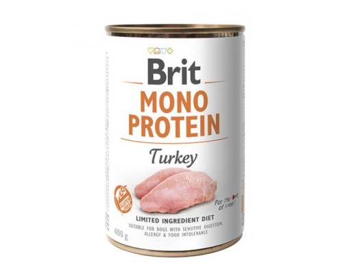 BRIT MONO PROTEIN TURECKO MOKRÉ KRMIVO PRE PSA S TURECKOM 400g