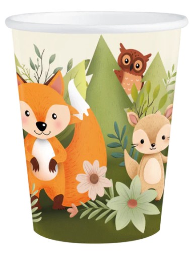 Papierové poháre Forest Animals Forest Friends 6 kusov Narodeninové
