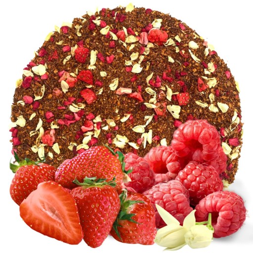 ROOIBOS čaj JAHODA MALINA 100g lyofilizovaný s jahodami a malinami