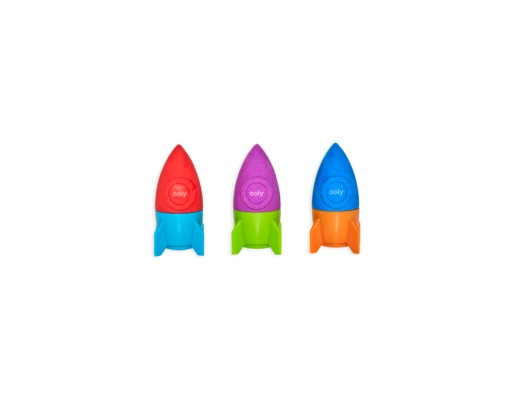 Eraser + Sharpener 2v1 ROCKETS Ooly Extendable Colorful 1ks