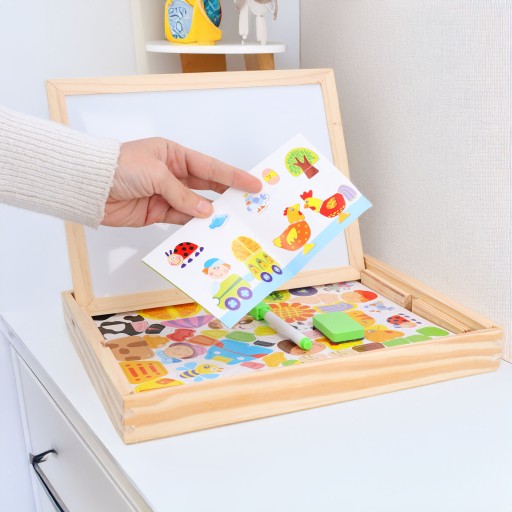 MAGNETICKÁ TABUĽA PRE DETI, edukačné magnetické puzzle zvieratká