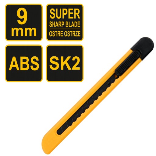 VOREL Nôž na tapety, malý nôž s 9 mm sklopnou čepeľou