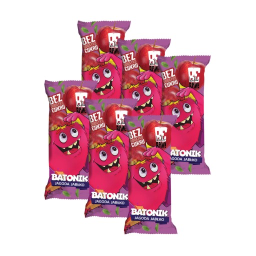 Ovocná tyčinka pre deti BeRAW Kids Jagoda Jablko bez pridaného cukru 6x25g