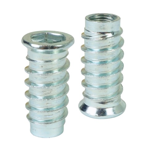 10x nástrčná skrutka M8 x 28 mm, dvojzávitová, skrutkovacia, drážkovaná skrutka do dreva
