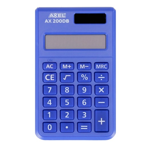 KANCELÁRSKA KALKULAČKA 8 ČÍSLA AX-200DB NAVY BLUE AXEL