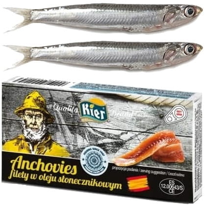 Filety sardel Sardely v slnečnicovom oleji v plechovke Kwa Omega 45g KIER