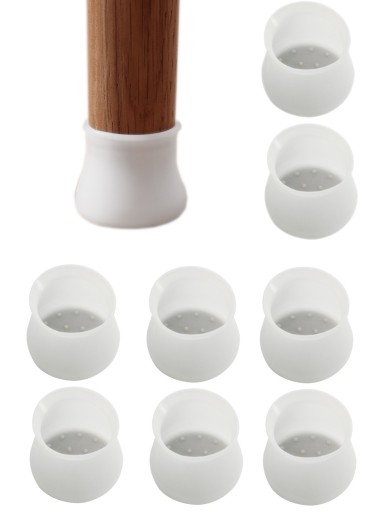 8 OCHRANNÝCH POTAHOV NA NOHY STOLIČKY 25-45 mm BIELE