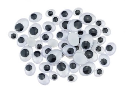 Oválne očká mix 8x10mm 10x13mm 12x16mm 54ks samolepiace RO5 BREWIS