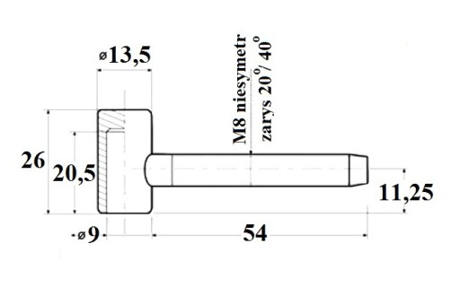 HORNÉ KRÍDLO 13,5X60 SKRUTKOVANÉ ZINKOVANÉ ŽLTÉ