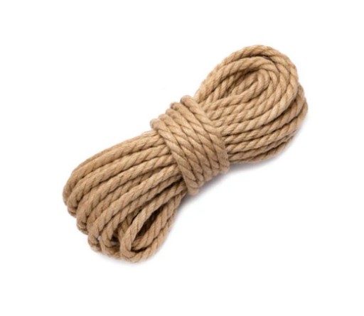 Prírodné jutové lano, jutový špagát, 10mm, 1m
